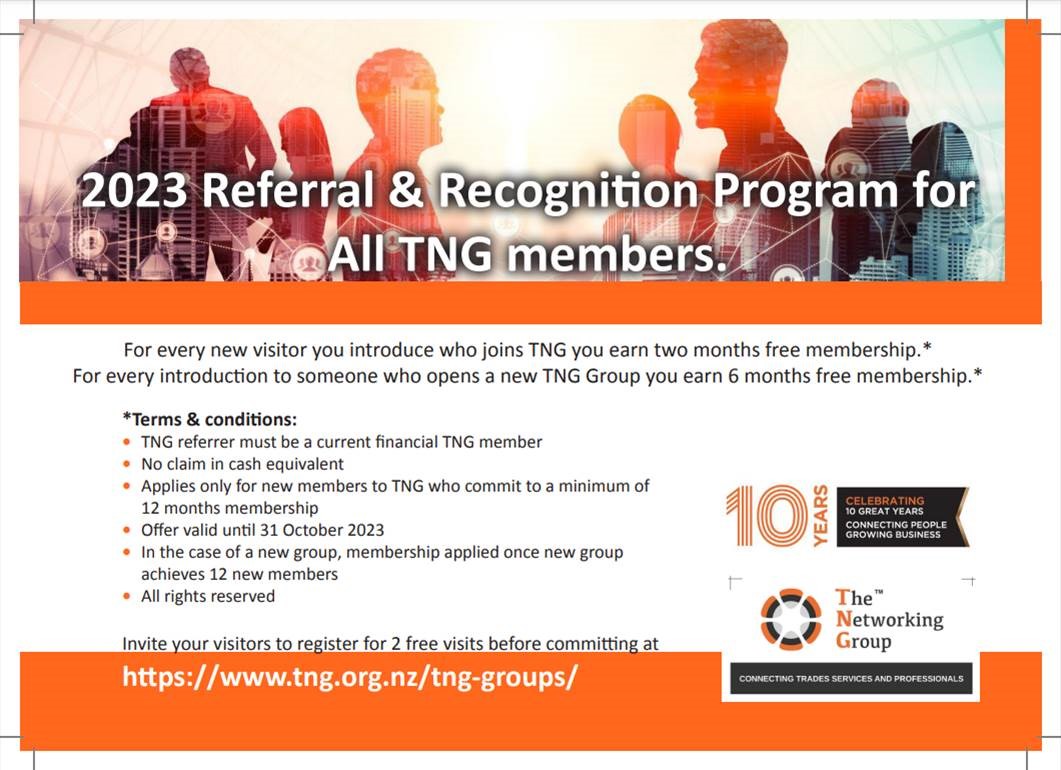 Upcoming Meetings for TNG Business Networking Groups – week ending 24th of March 2023